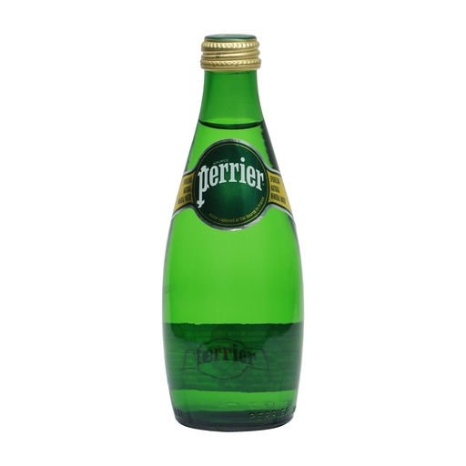 PERRIER SPARKLING MINERAL WATER GLASS BOTTLE 330ML