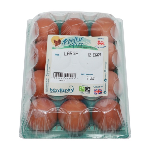 ROAMIN FREE 12 FREE RANGE LARGE EGGS