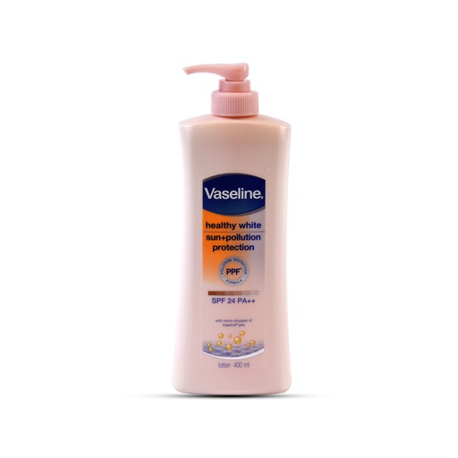 VASELINE HEALTHY WHITE BODY LOTION SPF24+ SUN+POLLUTION 400ML