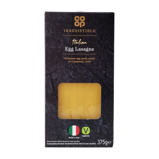 CO-OP IRRESISTIBLE EGG LASAGNE 375G