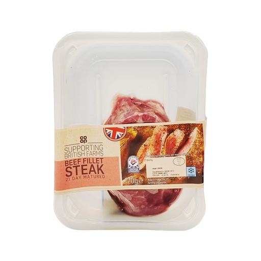 CO-OP BRITISH BEEF FILLET STEAK 170G