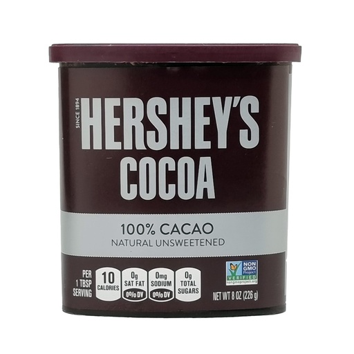 HERSHEY'S NATURAL UNSWEETENED PURE COCOA POWDER 226G