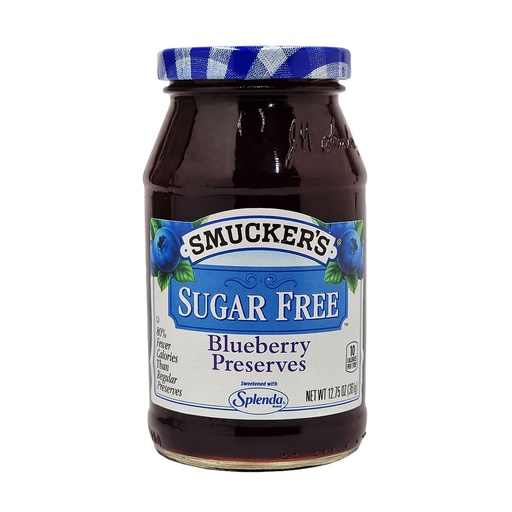 SMUCKERS SUGAR FREE BLUEBERRY PRESERVES 361G