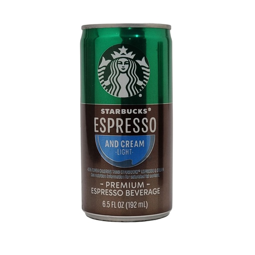 STARBUCKS DOUBLESHOT ESPRESSO & CREAM LIGHT 192ML