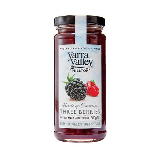 YARRA VALLEY CONSERVES THREE BERRIES JAM 300G