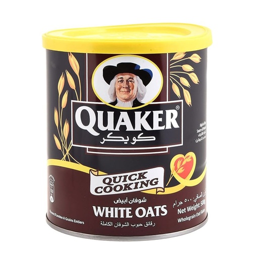 QUAKER QUICK COOKING WHITE OATS TIN 500G