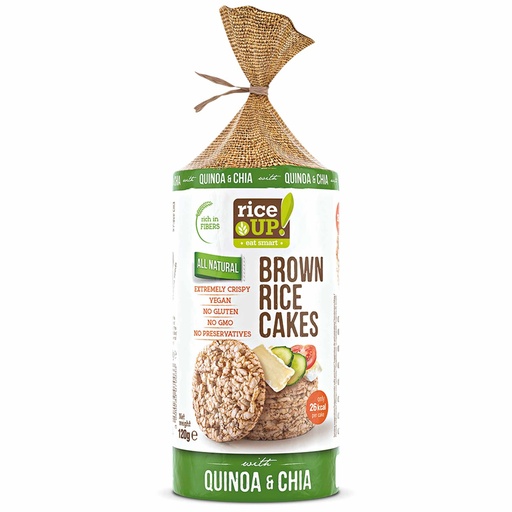 RICE UP BROWN RICE CAKES CHIA & QUINOA 120G