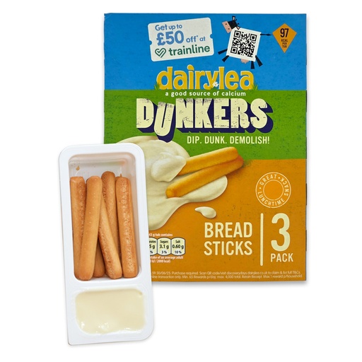 DAIRYLEA DUNKERS BREADSTICK 3PACKS X 43G