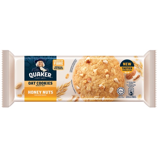 QUAKER OAT COOKIES HONEY NUTS 100G