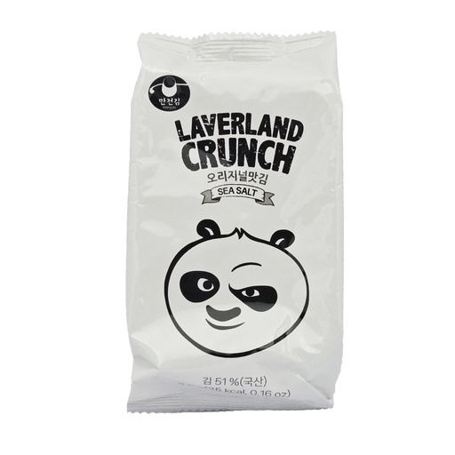 LAVERLAND CRUNCH SEAWEED SEA SALT 4.5G KUNFU PANDA