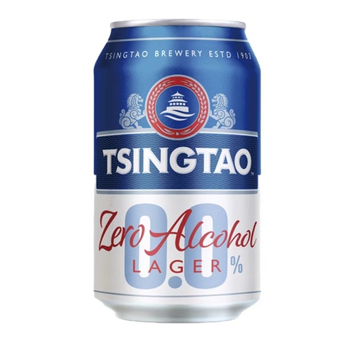 TSINGTAO ZERO ALCOHOL BEER LAGER CAN 330ML