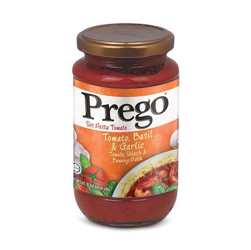 PREGO TOMATO BASIL & GARLIC PASTA SAUCE 680G