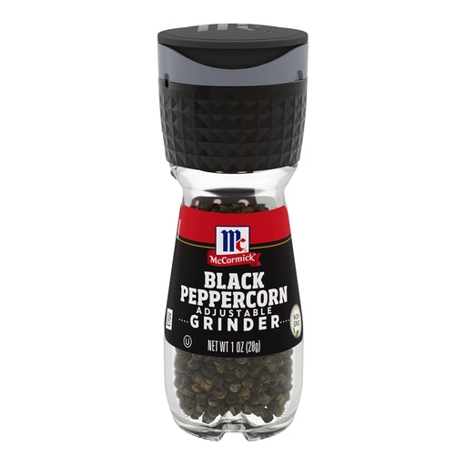 MCCORMICK BLACK PEPPERCORN ADJUSTABLE GRINDER 28G