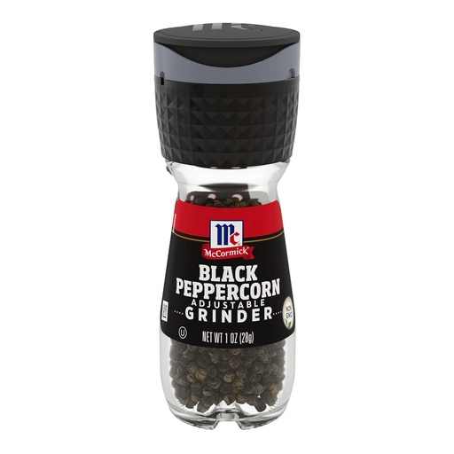 MCCORMICK BLACK PEPPERCORN ADJUSTABLE GRINDER 28G