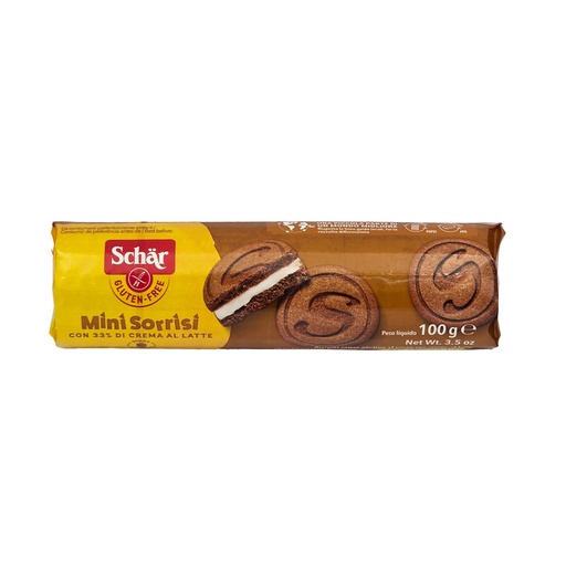 SCHAR GLUTEN FREE CHOCOLATE BISCUITS W/ CREAM 100G