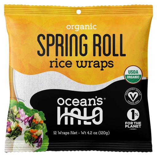 OCEAN'S HALO SPRING ROLL RICE WRAP 12'S 120G