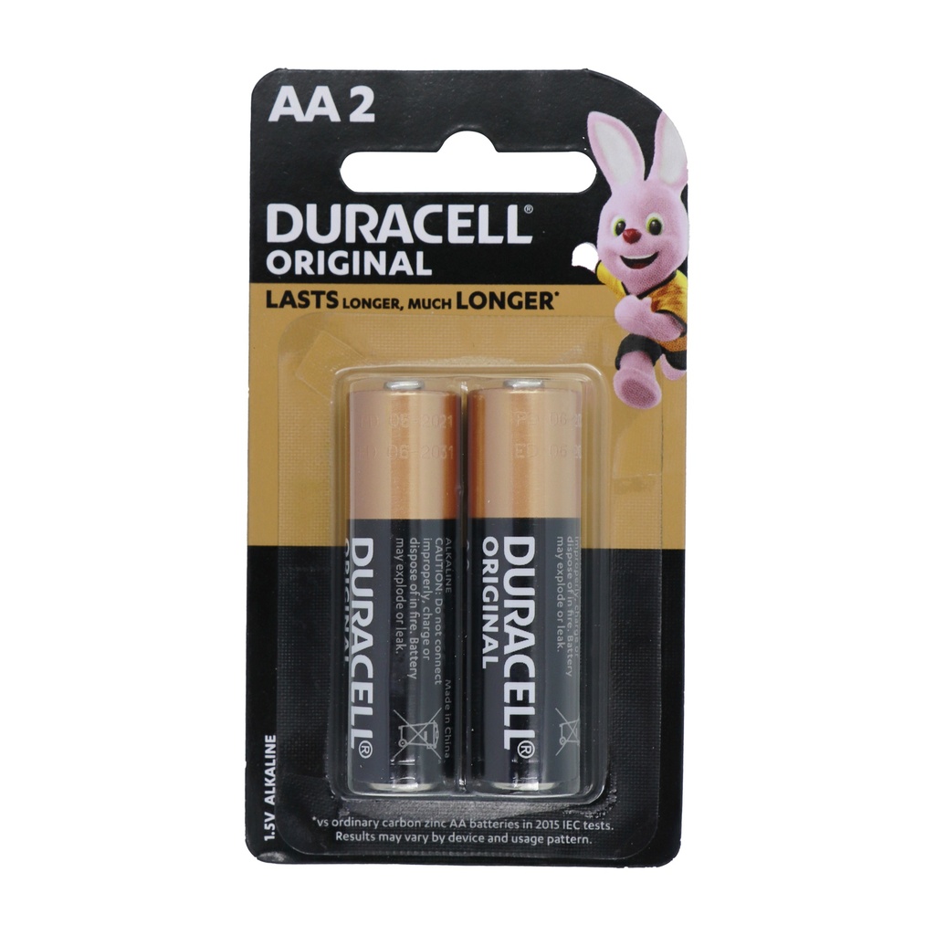 DURACELL ORIGINAL AA2 2'S BATTERY PACK WHIM