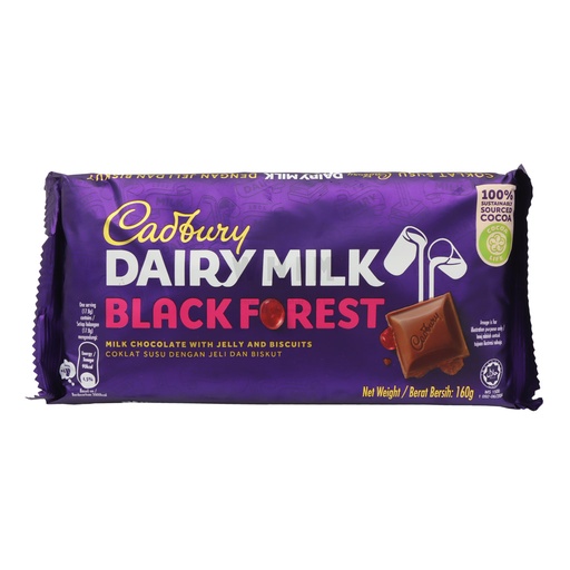 CADBURY DAIRY MILK BLACK FOREST 160G