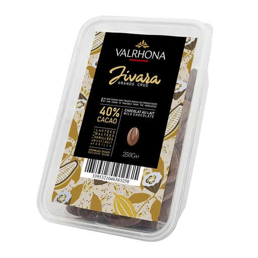 VALRHONA JIVARA 40% MILK CHOCOLATE 250G