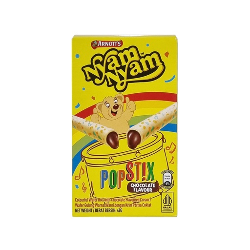 ARNOTTS NYAM NYAM POPSTIX CHOCOLATE 48G