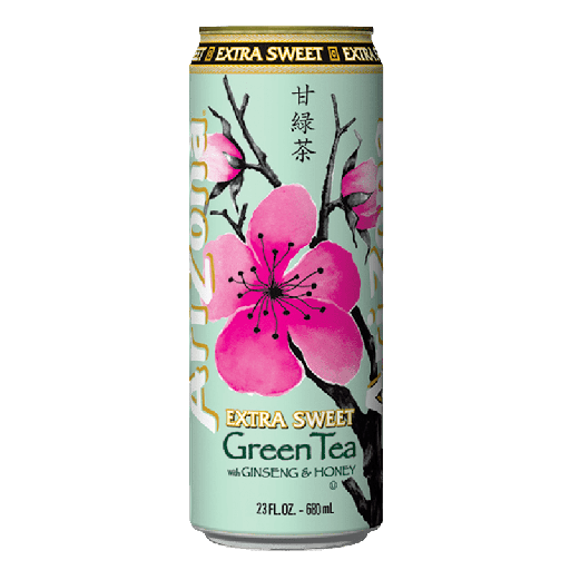 ARIZONA BEVERAGES EXTRA SWEET GREEN TEA WITH GINSENG & HONEY 650ML