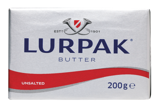 LURPAK DANISH BUTTER UNSALTED 200G