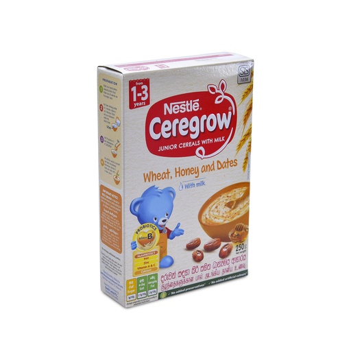 NESTLE CEREGROW WHEAT, HONEY AND DATES 250G