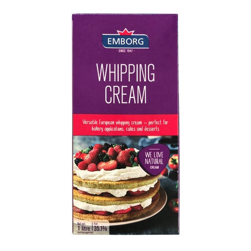 EMBORG WHIPPING CREAM 1LTR 35.1%