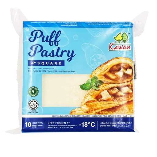 KAWAN PUFF PASTRY SHEET SQUARE 4"