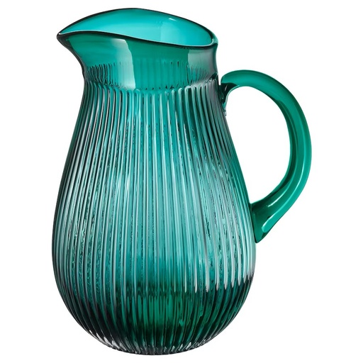 [104.730.70] IKEA SÄLLSKAPLIG JUG, PATTERNED/GREEN 2L (68 OZ)