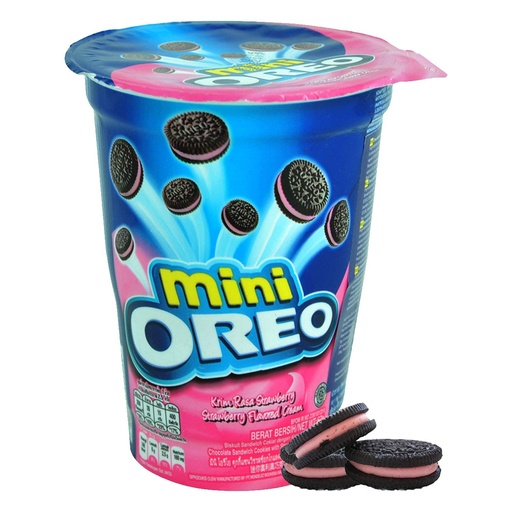 OREO BISCUIT MINI STRAWBERRY CREME CUP 67G / 61.3G