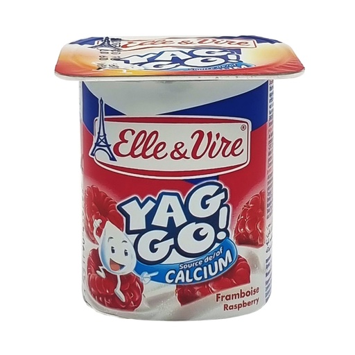 ELLE & VIRE YAGGO RASPBERRY YOGHURT 125G