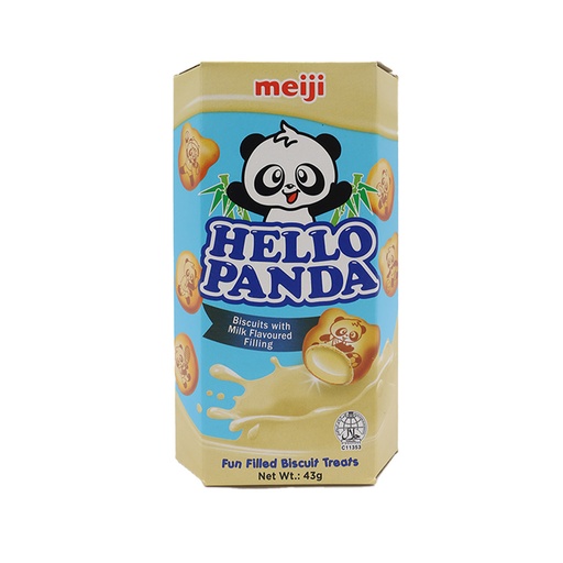 MEIJI HELLO PANDA MILK FILLED BISCUITS 43G