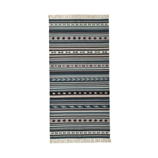 [404.810.02] IKEA KATTRUP RUG, FLATWOVEN, HANDMADE/BLUE 75X150CM (2'-6"X4'-11")