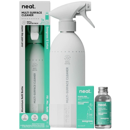 NEAT MULTI SURFACE CLEANER REFILL STARTER PACK SEAGRASS & LOTUS 500ML