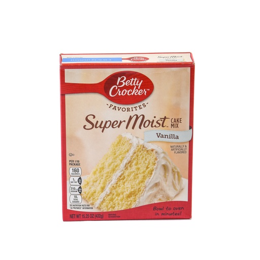 BETTY CROCKER CAKE MIX VANILLA  432G