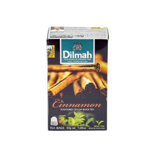 DILMAH FLVAOURED CEYLON TEA BAGS 20 X 1.5G CINNAMON