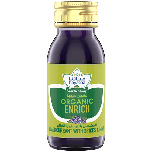 HAYATNA ORGANIC SHOTS ENRICH BLACKCURRANT WITH SPICES & MINT 60ML