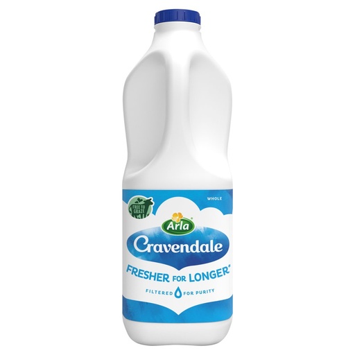 ARLA CRAVENDALE WHOLE FRESH MILK 2L