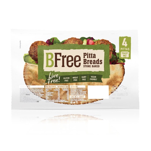 BFREE GLUTEN FREE STONE BAKED 4 PITTA BREAD 220G