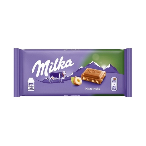 MILKA HAZELNUTS 100G