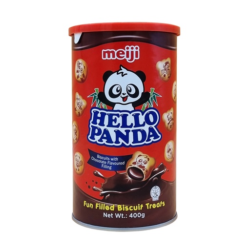 MEIJI HELLO PANDA CHOCOLATE FILLED BISCUITS 400G