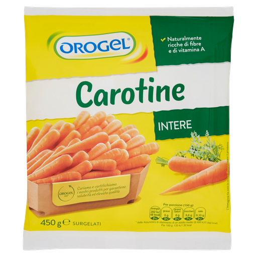 OROGEL WHOLE BABY CARROTS 450G