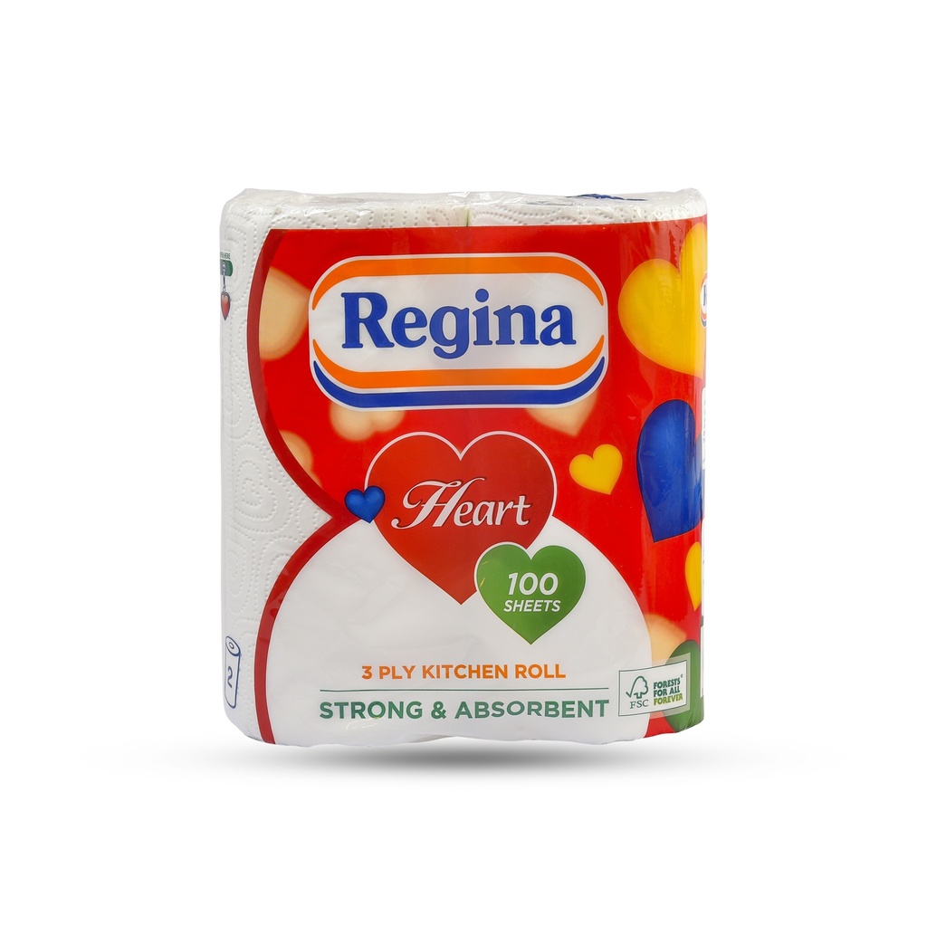 REGINA KITCHEN TOWEL HEART 2 ROLL WHIM
