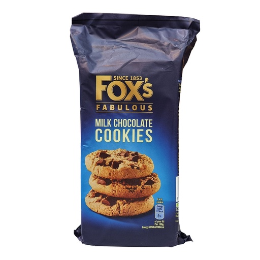 FOX'S FABULOUS MILK CHOCOLATE COOKIES 180G