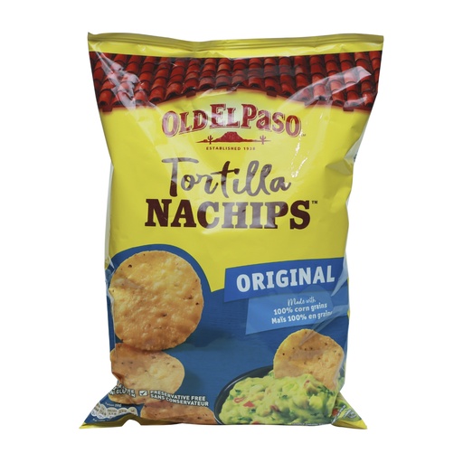 OLD EL PASO TORTILLA NACHIPS ORIGINAL 185G