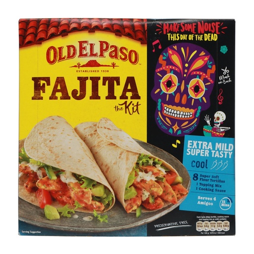 OLD EL PASO EXTRA MILD FAJITA DINNER KIT 476G