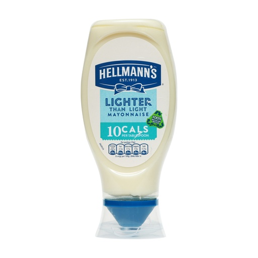 HELLMANN'S SQUEEZY LIGHTER THAN LIGHT MAYONNAISE 430ML