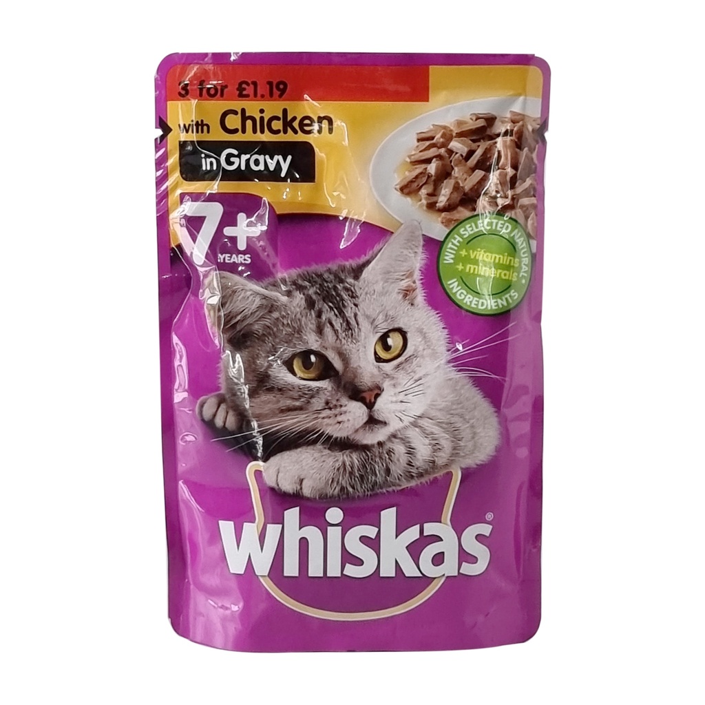WHISKAS POUCH CHICKEN IN GRAVY 100G WHIM