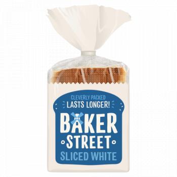 BAKER STREET SLICED WHITE BREAD LOAF 550G